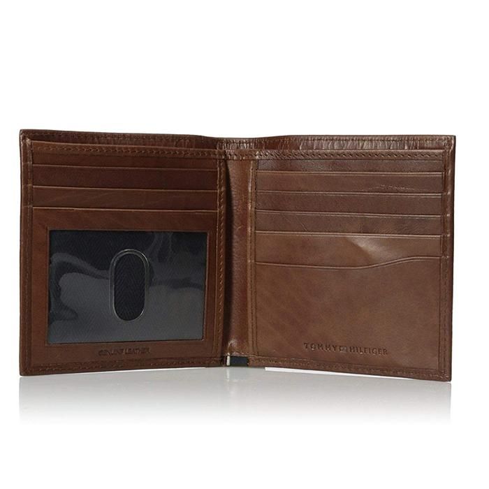 Ví Nam Tommy Hilfiger Men's Leather Wallet - 31TL120001 Màu Nâu - 2
