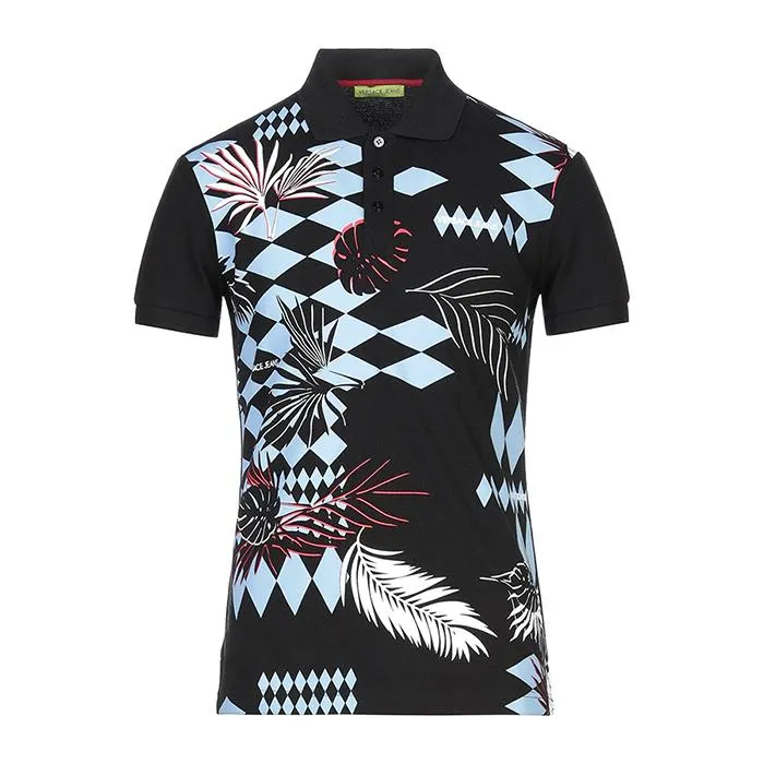 Áo Phông Versace Jeans Polo Màu Đen Họa Tiết