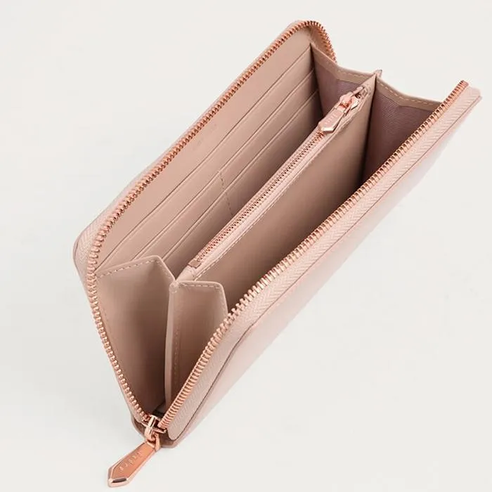 Ví Cầm Tay Pedro Zip Around Leather Wallet Màu Hồng