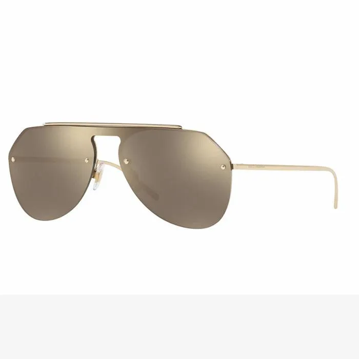 Kính Mát Dolce & Gabbana D&G Pale Gold / Light Brown Mirror Gold Lens