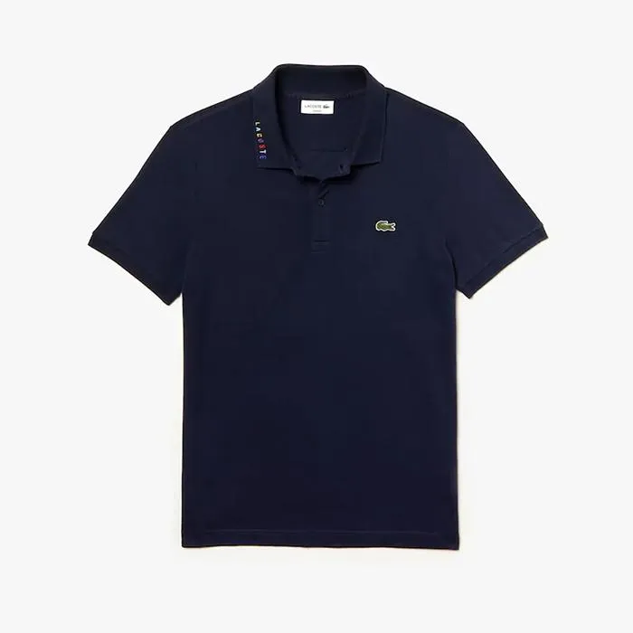 Áo Polo Lacoste Men's Slim Fit Multicolored Signature Stretch Pique Polo Màu Xanh Navy Size S - Thời trang - Vua Hàng Hiệu