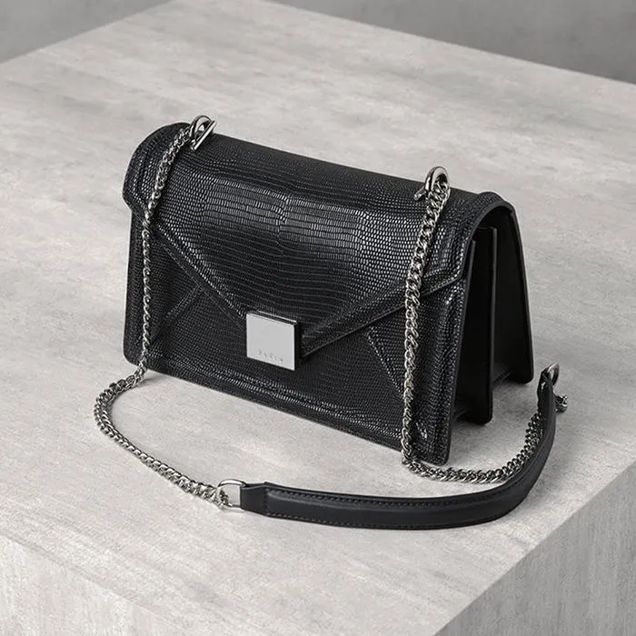 Túi Đeo Vai Pedro Front Flap Shoulder Bag PW2-76610001 Màu Đen