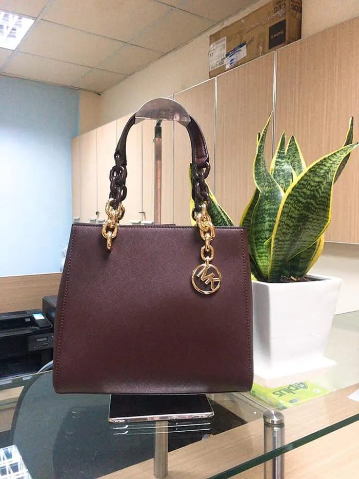 Túi Xách Michael Kors MK Cynthia Màu Đỏ Mận - Túi xách - Vua Hàng Hiệu
