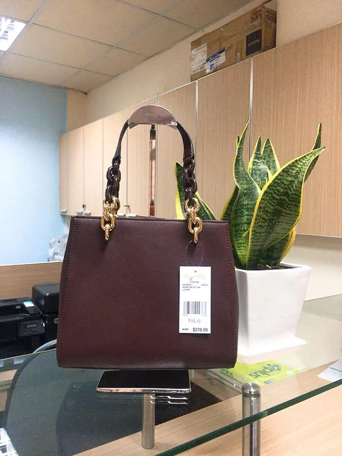 Túi Xách Michael Kors MK Cynthia Màu Đỏ Mận - Túi xách - Vua Hàng Hiệu