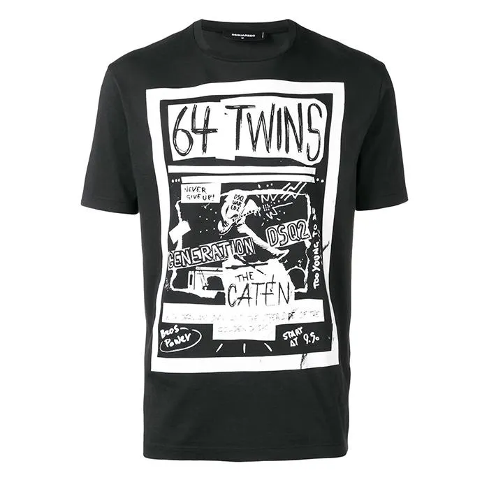 Áo Phông Dsquared2 64 Twins T-Shirt Màu Đen - Thời trang - Vua Hàng Hiệu