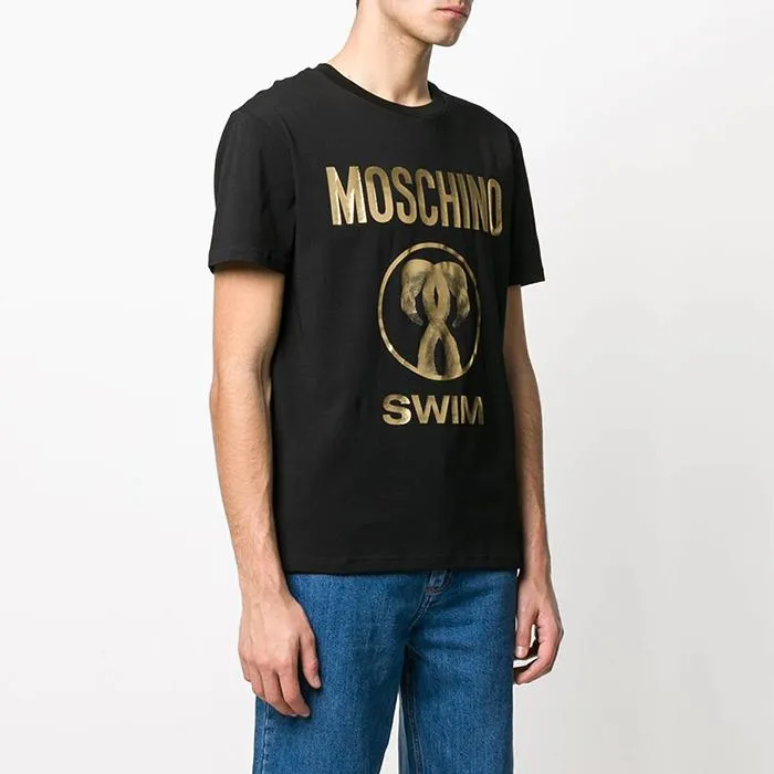 Áo Phông Moschino Logo Printed T-Shirt Màu Đen