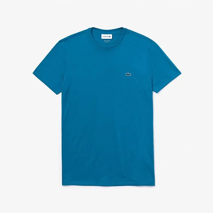 Áo Thun Lacoste Men's Crew Neck Pima Cotton Jersey T-Shirt Màu Xanh Blue Size L