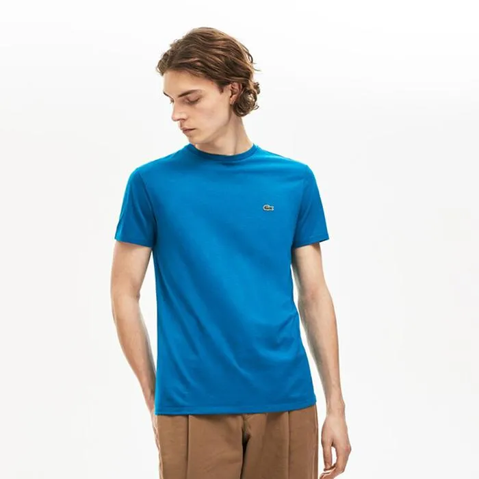 Áo Thun Lacoste Men's Crew Neck Pima Cotton Jersey T-Shirt Màu Xanh Blue Size L