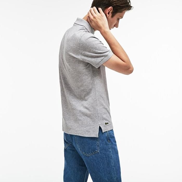 Áo Lacoste Men's Regular Fit LCST Lettering Petit Piqué Polo Shirt Màu Xám Size XS - 2