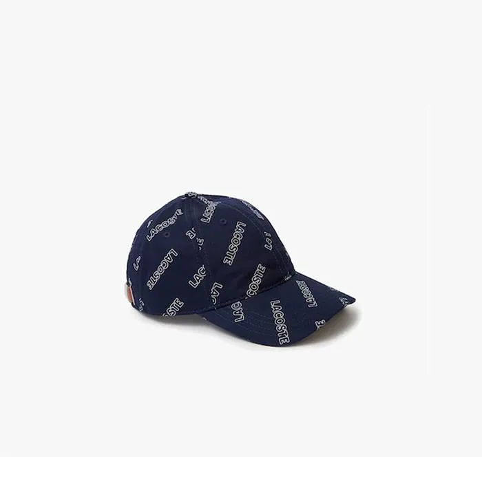 Mũ Lacoste Unisex Live Signature Print Cotton Beanie Màu Xanh Navy