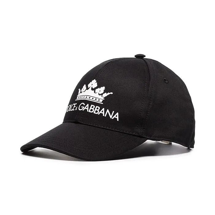 Mũ Dolce & Gabbana D&G Black And White Logo Print Cotton Baseball Cap Màu Đen Size 59 - 1