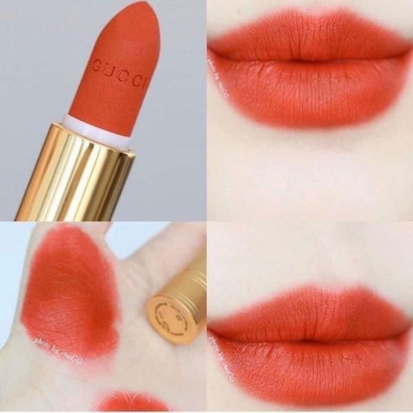 Review các màu Son Gucci Rouge À Lèvres Satin Lipstick đẹp nhất mua nhiều hiện nay - 3