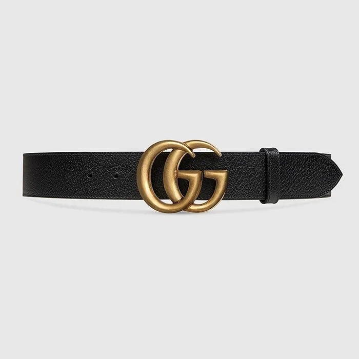 Thắt Lưng Da Sần Gucci Ceinture En Cuir Avec Boucle Double G 4cm Size 100 - Thắt lưng - Vua Hàng Hiệu