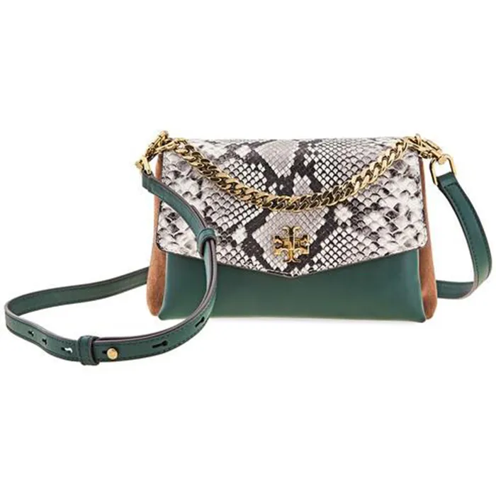 Túi Đeo Chéo Tory Burch Kira Exotic Crossbody Bag Màu Xanh Green