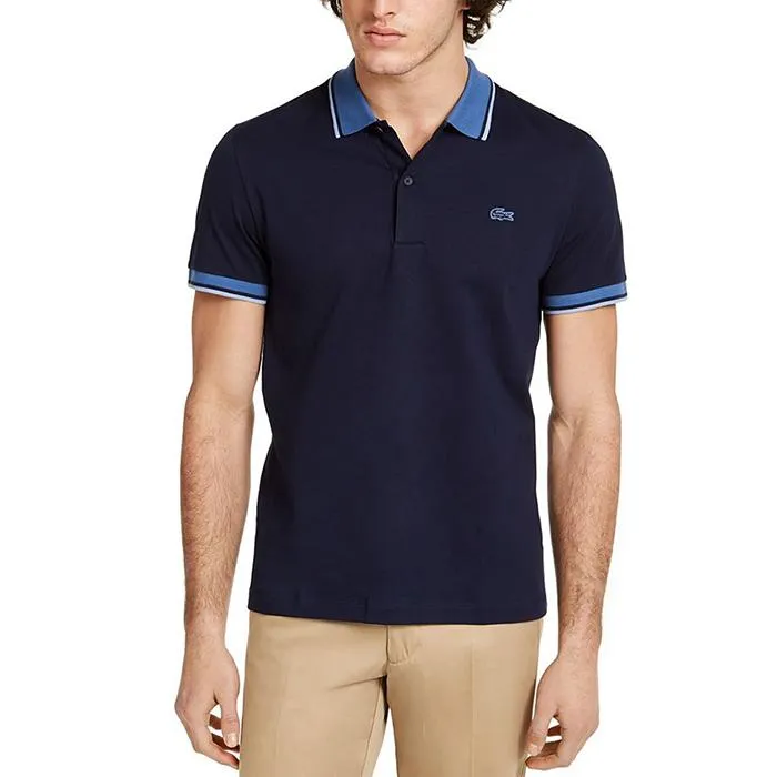Áo Phông Lacoste Men’s Solid Polo Shirt Màu Xanh Navy Size S