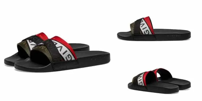 Dép Quai Ngang Givenchy Flat Sandal Webbing Slide Màu Đen