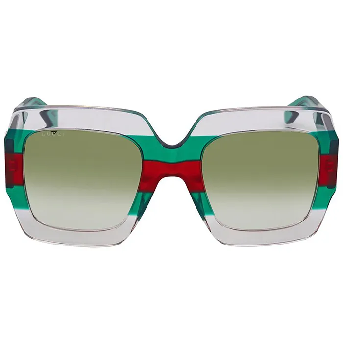 Kính Mát Gucci Green Gradient Square Sunglasses GG0178S 001 54