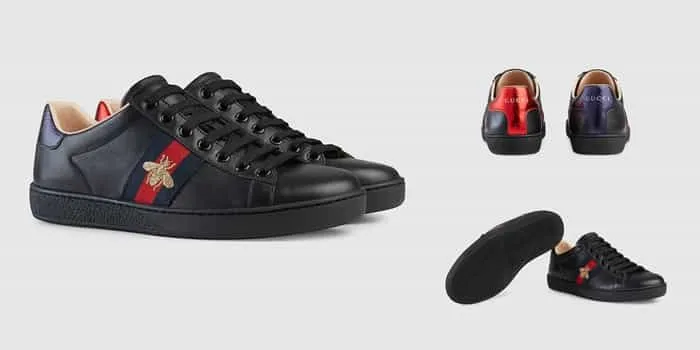 Giày Sneaker Gucci Women's Ace Embroidered Sneaker Màu Đen Size 40