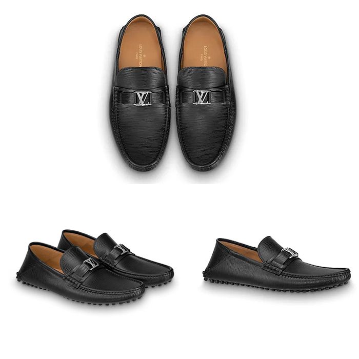 Giày Louis Vuitton Hockenheim Black Epi Leather Moccasin Size 37 1