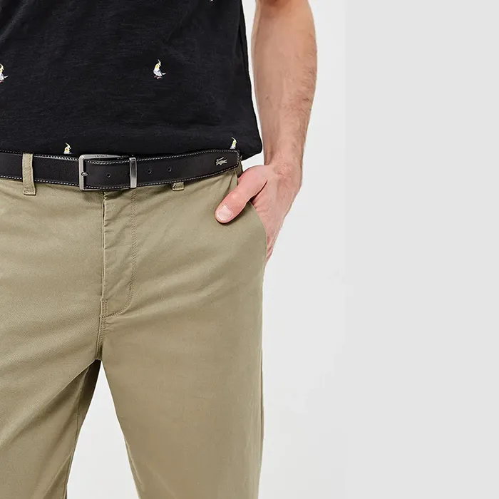 Thắt Lưng Lacoste Men's Lacoste Engraved Tongue Buckle Reversible Leather Belt RC1615-H02