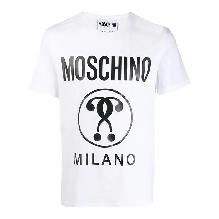 Áo Phông Moschino Double-Question Mark T-Shirt Màu Trắng