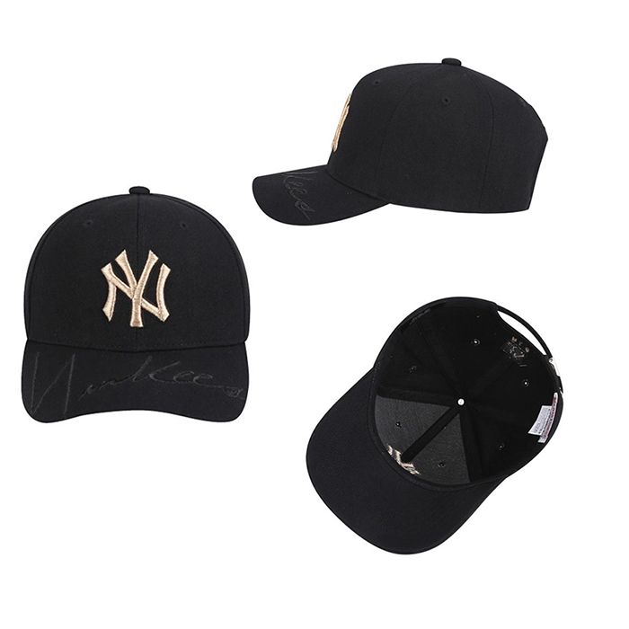Đặc điểm mũ MLB New York Yankees Adjustable Hat In Black with Gold Logo màu đen