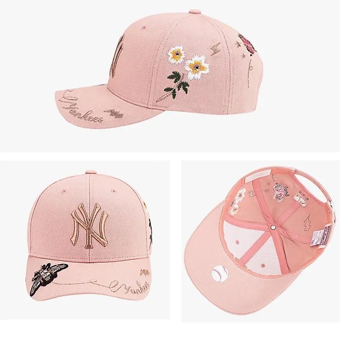 Mũ MLB New York Yankees Gold Bee Adjustable Cap Màu Hồng