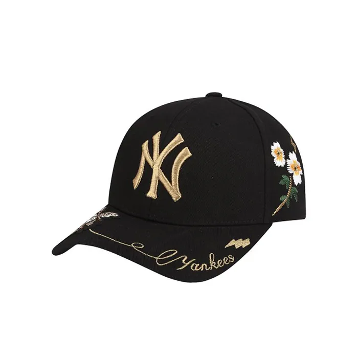 Mũ MLB New York Yankees Adjustable Hat In Black With Flower Pattern - Mũ nón - Vua Hàng Hiệu