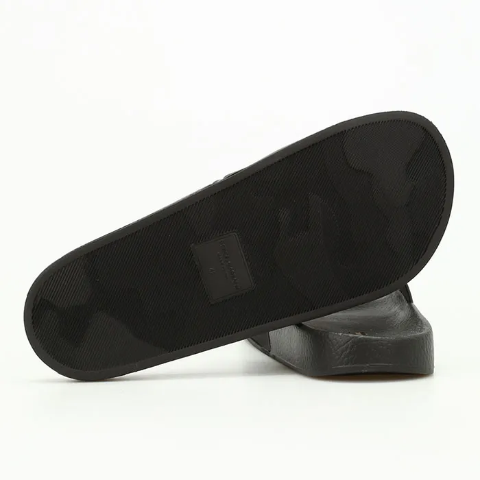 Dép Quai Ngang Dolce & Gabbana D&G Designer Patch Slides Màu Đen