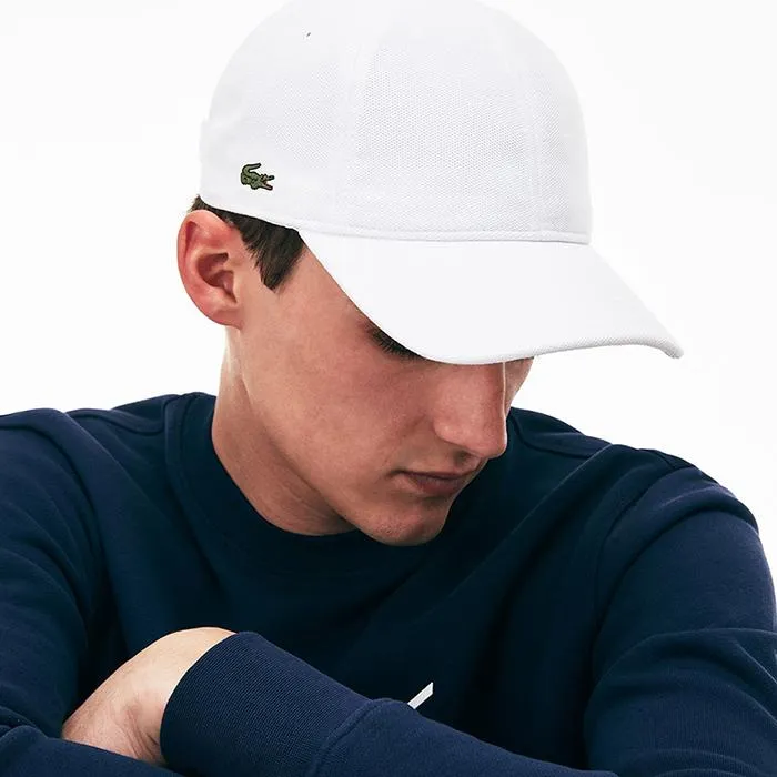 Mũ Lacoste Unisex Pique Cotton Màu Trắng