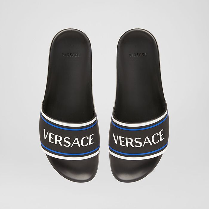 Dép Versace Olympus Slides Logo Pool Màu Đen Size 37 1