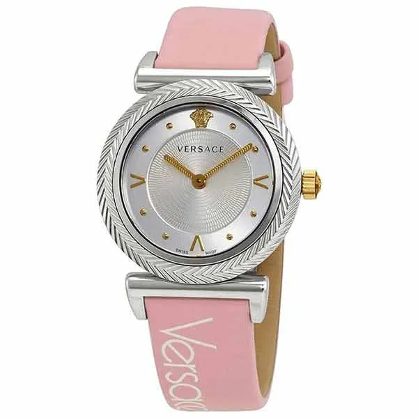 Đồng Hồ Nữ Versace VERE00118 V-Motif Dây Da Hồng Nude