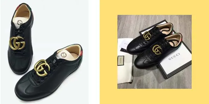 Giày Gucci Calfskin Black Sneaker Màu Đen Size 41