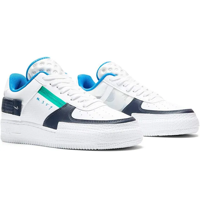 Giày Thể Thao Nike Air Force 1 Low Green Blue Màu Trắng - Giày - Vua Hàng Hiệu