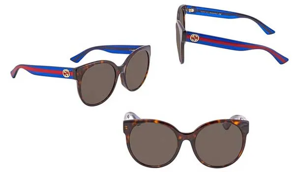 Kính Mát Gucci Brown Round Ladies Sunglasses GG0035SA 003 56