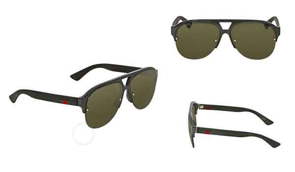 Kính Mát Gucci Green Aviator Men's Sunglasses GG0170S 001 59