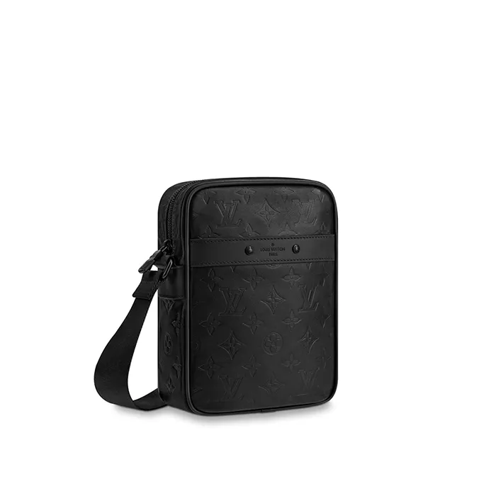 Túi Đeo Chéo Nam Louis Vuitton LV Danube Monogram Shadow Màu Đen - Túi xách - Vua Hàng Hiệu