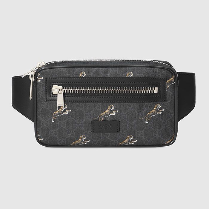 Túi Đeo Hông Gucci Bestiary Belt Bag With Tigers Màu Xám Đen - 1
