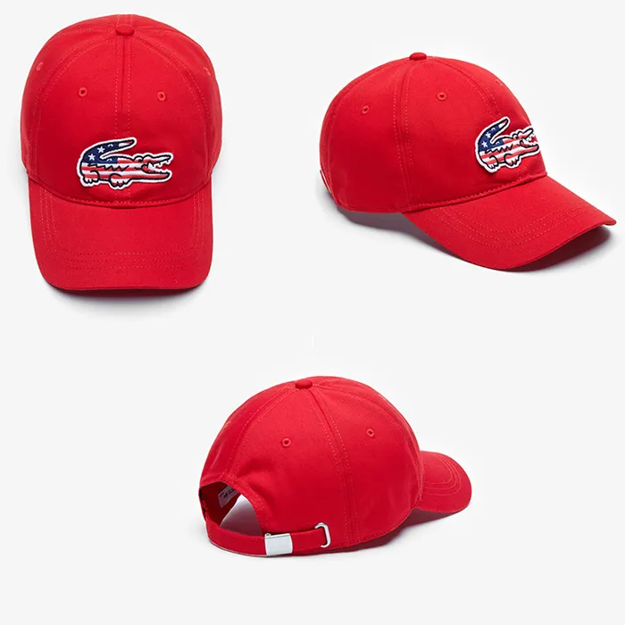 Mũ Lacoste Men's American Flag Croc Cap Màu Đỏ
