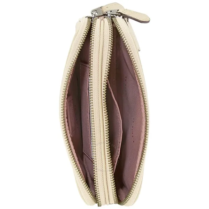 Túi Đeo Chéo Coach Ladies Leather Crossbody- Beige With Hearts Màu Be