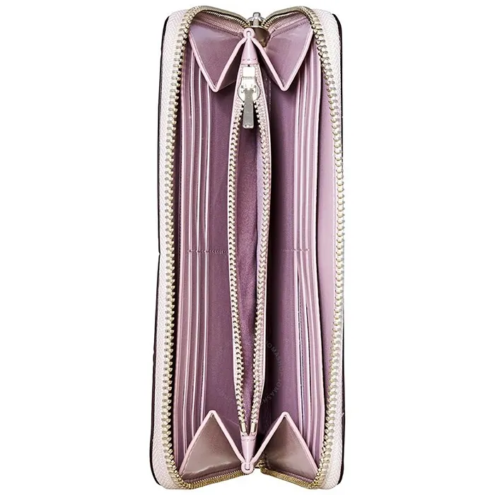 Ví Cầm Tay Nữ Coach Ladies Zip Around Wallet Leather Ice Pink Flrl Bw Acc Zip Màu Hồng