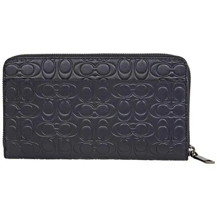 Ví Cầm Tay Coach Nam Men's Travel Wallet Signautre Leather Màu Đen