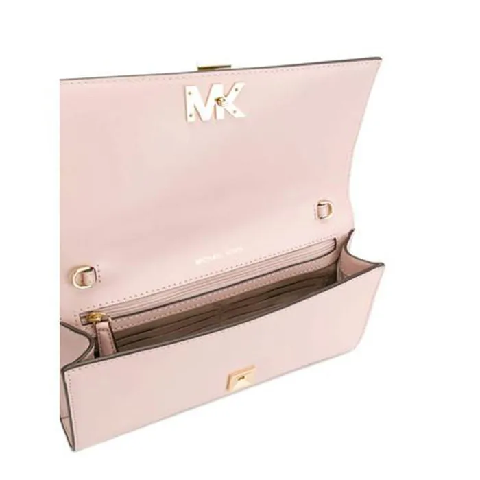 Ví Michael Kors MK Mott Leather Clutch Light Pink Màu Hồng
