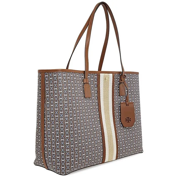 Túi Tote Tory Burch Gemini Link Canvas Tote- Umber Gemini Link Màu Nâu - Túi xách - Vua Hàng Hiệu