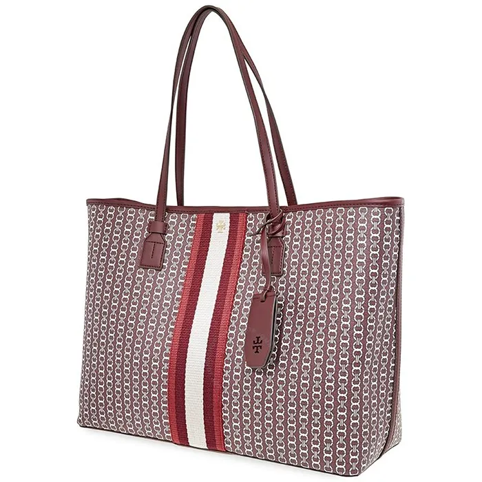 Túi Tote Tory Burch Gemini Link Canvas Tote- Burgundy Gemini Link Màu Đỏ - Túi xách - Vua Hàng Hiệu