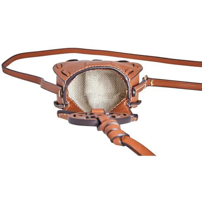Túi Đeo Chéo Tory Burch Miller Micro Leather Crossbody Bag Màu Nâu Nhạt