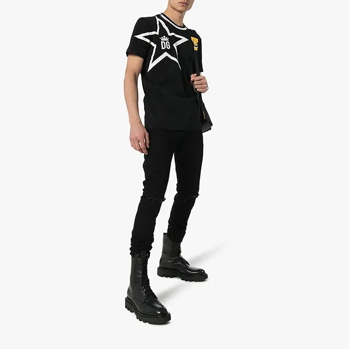 Áo Phông Nam Dolce & Gabbana D&G Star Logo Cotton T-Shirt Màu Đen