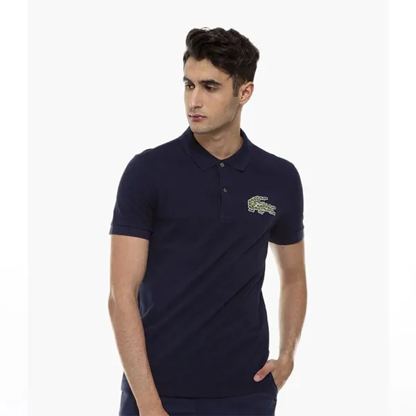 Áo Nam Lacoste Regular Fit Multi Croc Badge Cotton Pique Polo Shirt Màu Xanh Navy