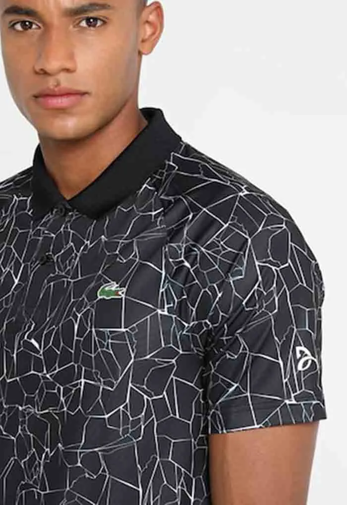 Áo Polo Lacoste Sport Tennis Polo Djokovic Us Open Màu Đen Size XS