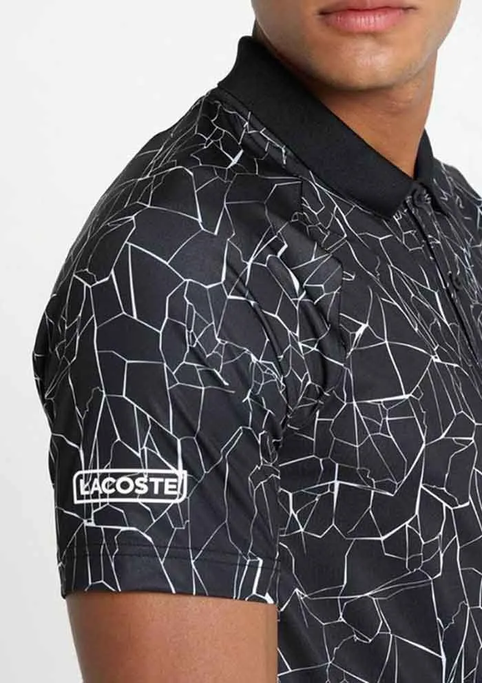 Áo Polo Lacoste Sport Tennis Polo Djokovic Us Open Màu Đen Size XS